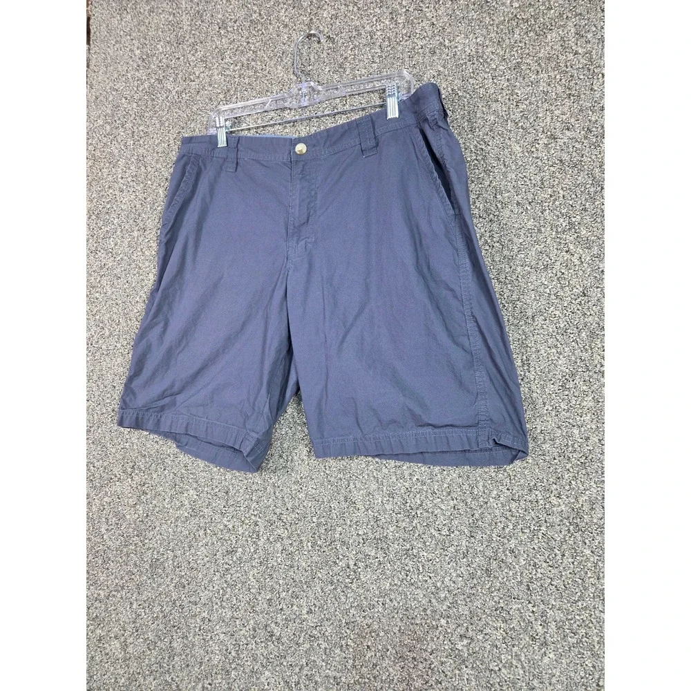Columbia Shorts Mens 36 Gray Blue Cotton Casual Outdoor AM4471